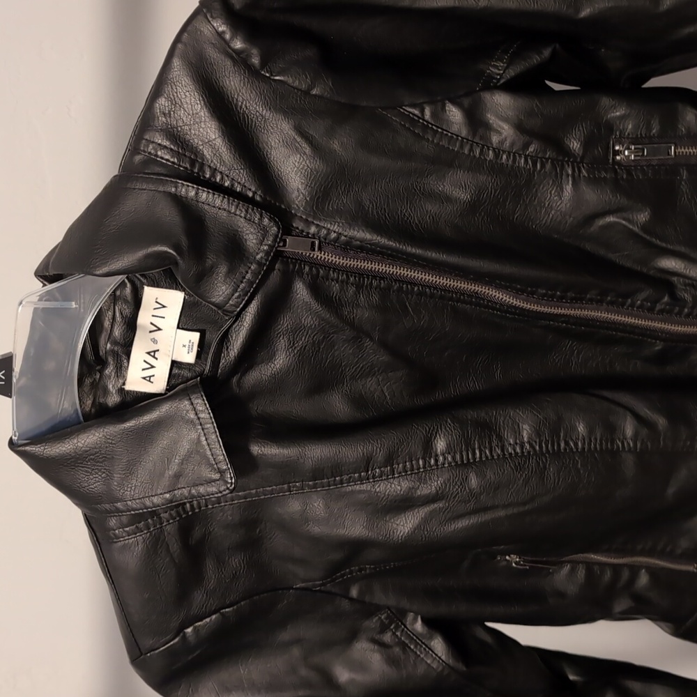 Ava & Viv Faux Leather Moto Jacket - Picture 4 of 7